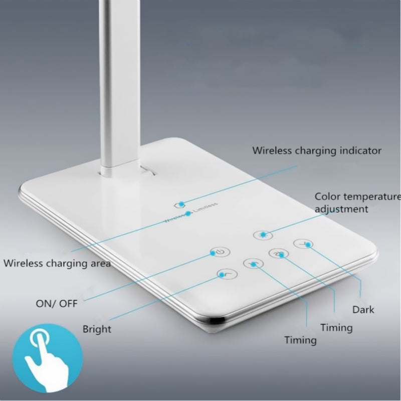 Foldable Wireless Charging LED Desk Lamp with Eye Protection