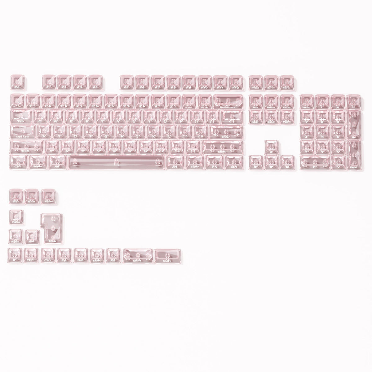 XVX Arctic Transparent Double-Shot PC Keycap Set