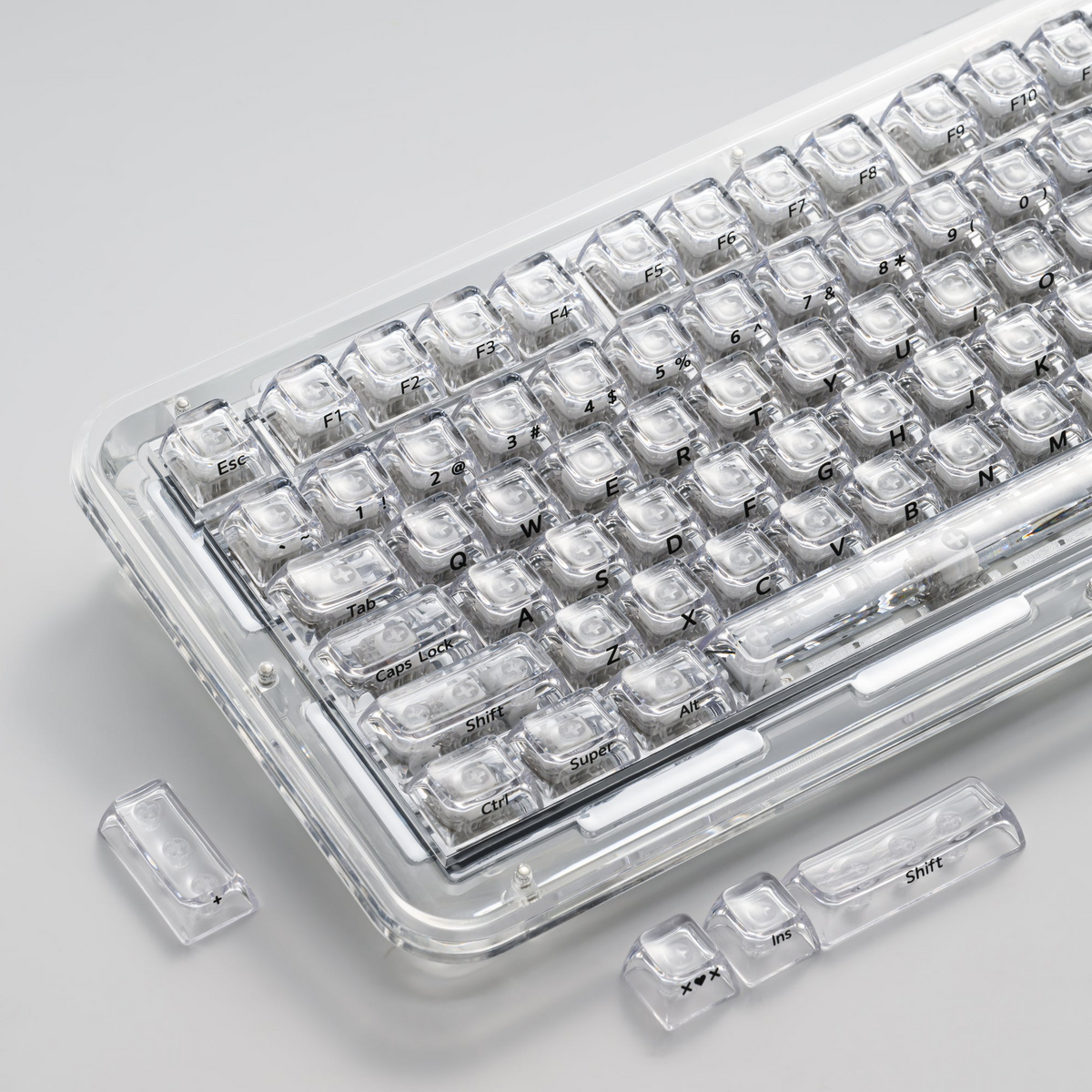 XVX Arctic Transparent Double-Shot PC Keycap Set